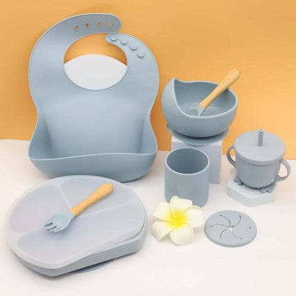 9pc Silicone Baby Feeding Set