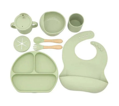 9pc Silicone Baby Feeding Set