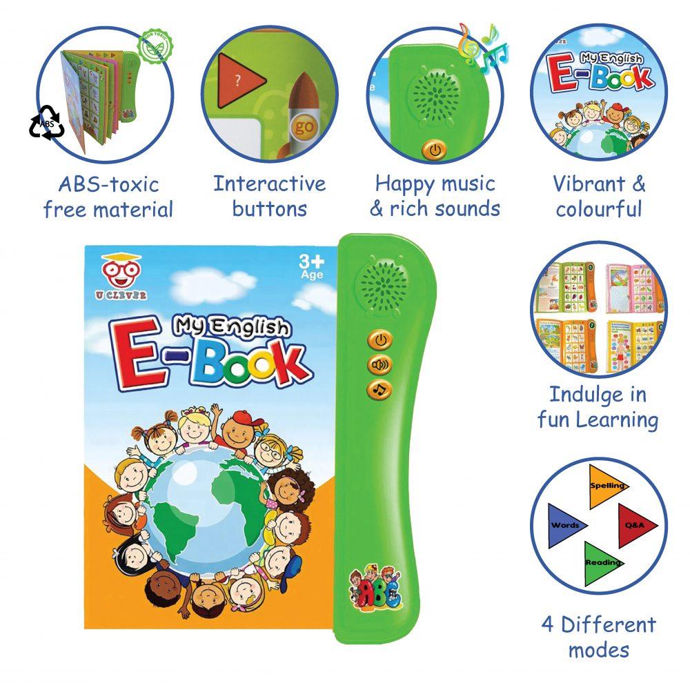 Early Learning Educational E- Book with Sounds, Alphabets, Shapes & Animals